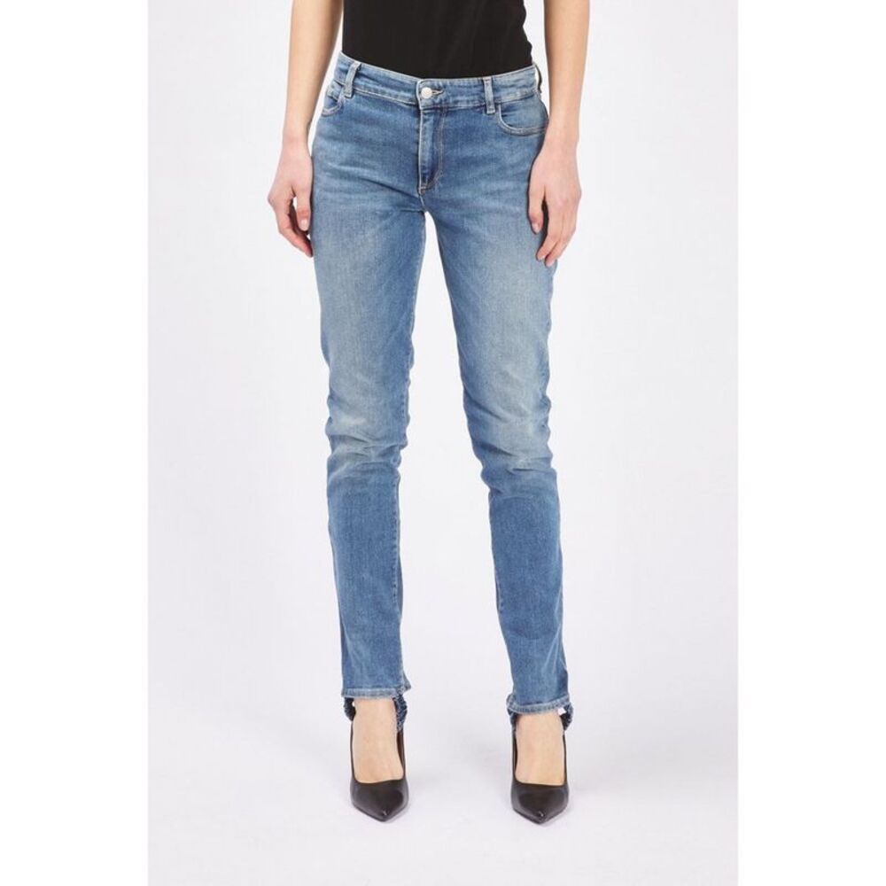 Gas Blue Cotton Slim Fit Women's Jeans
